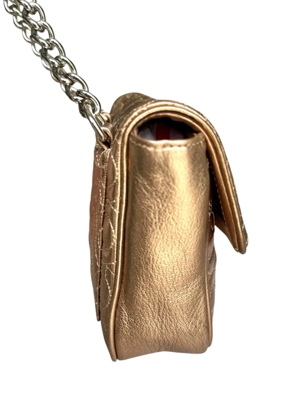 🆕 Coach Metallic Leather Madison Chain Mini Shoulder Bag Crossbody